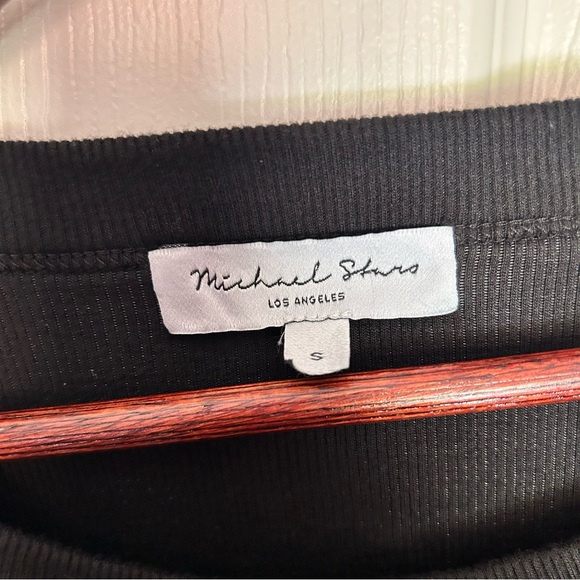 Michael Stars Natalie Midi Stretchy Dress, Black, Size Small, Made in USA - Picture 2 of 5